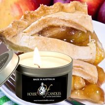 Warm Apple Pie Eco Soy Wax Scented Tin Candles, Vegan Friendly, Hand Poured - £11.99 GBP+