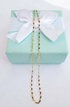 18K Yellow Gold chain Fine Au750 Real Gold dainty Chain Womens Clover Link Neckl - £119.10 GBP