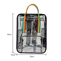 PVC Transparent Women Backpack  School Bags for Teenage Student College Girls Bo - £91.53 GBP
