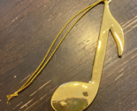 Golden Quarter Note Tree Ornament 3 1/2 inches - $12.82