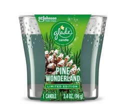 Glade Scented Glass Candle, Pine Wonderland, 3.4 Oz - $8.95