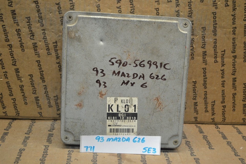 1993 Mazda 626 Engine Control Unit ECU KL0118881D Module 771 -5E3 - $34.29