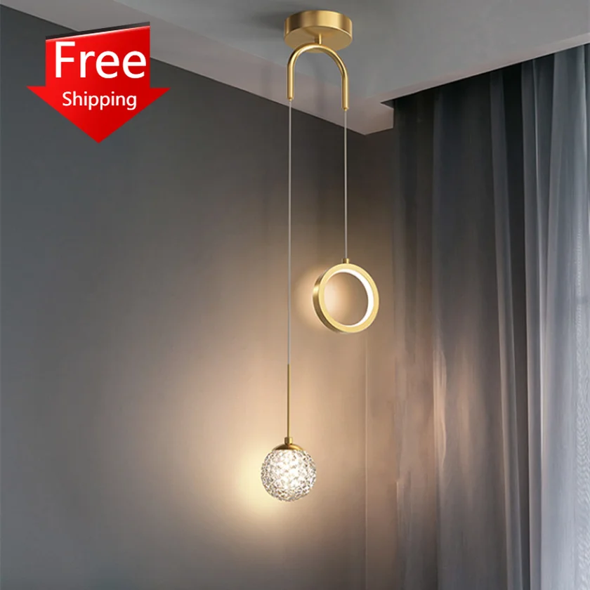 Modern Led Pendant Lighting for Bedroom Bedside Hotel Hanging Lamp Decor... - $50.94+