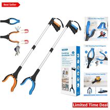 2-Pack 34” Grabber Pickup Tool - Enhanced Grip &amp; Folding Design - $42.52