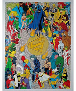 JLA JSA poster:Batman,Superman,Lobo,Wonder Woman,Supergirl,Green Lantern... - $38.03