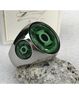 GREEN LANTERN SYMBOL WILLPOWER RING DC COMICS ACTION HERO SILVER [ N47 S... - £36.43 GBP