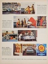 1962 Print Ad OK Used Car Lot Chevrolet Cars Customers &amp; Salesmen - $21.58