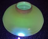 Vintage Uranium Vaseline Glass Replacement Chandelier Sconce Slip Shade ... - $62.99