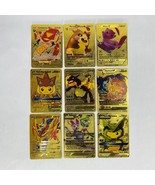 Lot of 9 Gold Foil Pokémon Cards V VMAX GX Tag Team Tag Cosplay - €21,44 EUR