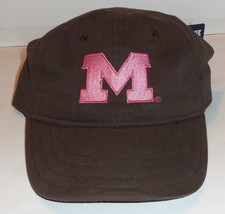 NWT WOMENS UNIVERSITY OF MICHIGAN WOLVERINES BROWN W/ PINK NOVELTY BASEB... - £18.69 GBP