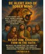 1 Peter 5:8-9 Christian Poster – Lion Theme – Spiritual Warfare Art, 18&quot;... - $31.60 CAD