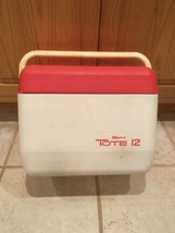 GOTT TOTE 12 ~ Vtg Personal Cooler Red White Ice Chest 12 Qt  1811/12 - £18.34 GBP