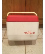 GOTT TOTE 12 ~ Vtg Personal Cooler Red White Ice Chest 12 Qt  1811/12 - $22.75