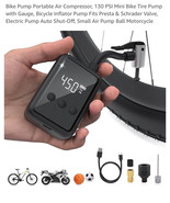 Bike Pump Portable Air Compressor, 130 PSI Mini Bike Tire Pump with Gaug... - €52,07 EUR