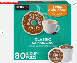 The Original Donut Shop One-Step Classic Cappuccino, K-Cups, 80 Count - $380.09 MXN