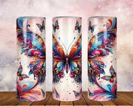 Skinny Tumbler with Straw, 20oz/30oz, Butterfly, awd-101 - £28.90 GBP+