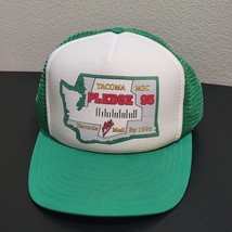 Vintage USPS 1995 Barcode All Mail Initiative Green Mesh Trucker Snapbac... - £51.02 GBP