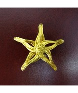 Vintage Gold Tone Twisted Rope Metal Wire Christmas Star Brooch Pin - $27.00