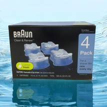 Braun CCR4 Cleaning Cartridges - 4 Pack Clean &amp; Renew Refill Cartridges NEW - $19.29