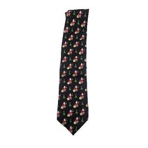 Hallmark Holiday Traditions 100% Silk Tie Men&#39;s Santa Christmas Tree Can... - £9.11 GBP