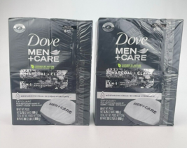 Dove Men Care Charcoal Clay Exfoliating Hand Body Face 8 Bars 3.75oz Lot of 2 - £27.09 GBP