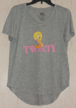 NWT WOMENS LOONEY TUNES TWEETY LIGHT GRAY HEATHER NOVELTY T-shirt   SIZE XL - £18.43 GBP