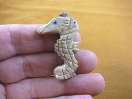 (Y-SEAH-NB-6) little baby SEA HORSE gray seahorse dragon carving stone S... - $8.59