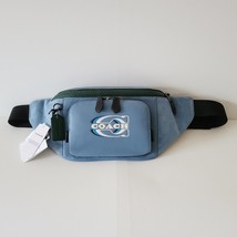 Coach CM274 Track Belt Bag Fanny Pack Sling Leather Suede Men&#39;s Light Mist - £125.99 GBP