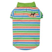 Dog Hawaiian Breeze Polo Shirts Colorful Striped UPF 40 Sun Protection P... - £19.97 GBP+