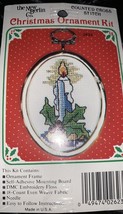 New Berlin Counted Cross Stitch Ornament Kit Christmas Candle &amp; Holly #2... - $5.82