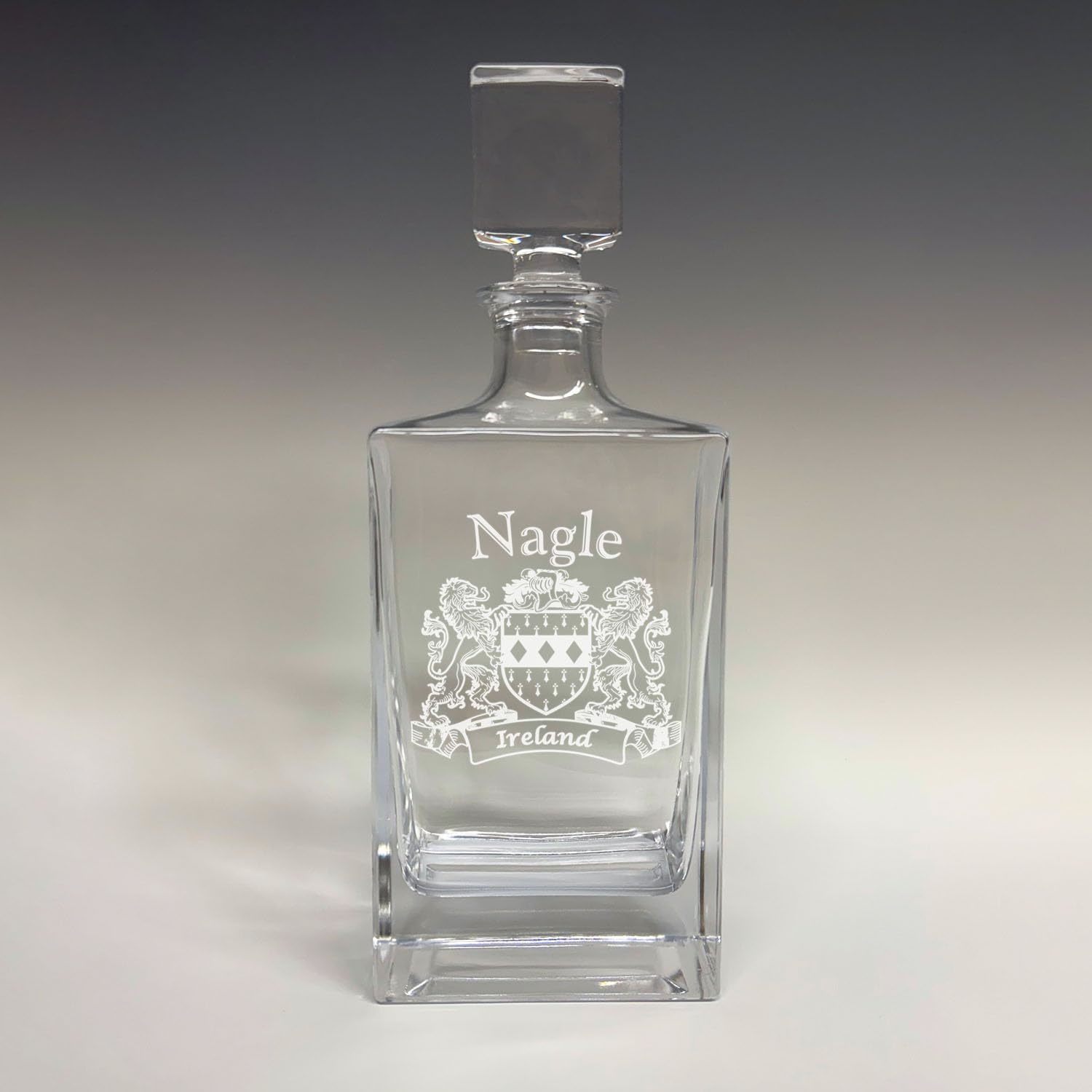 Nagle Irish Coat of Arms Deluxe Whiskey Decanter