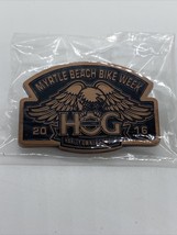 ⭐2016 Harley Davidson Owners Group Hog Rally Myrtle Beach Collectible Vest Pin - £9.94 GBP