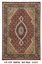 (~ 1.8 x 1.2 m) Rug 4&#39; x 6&#39; Wool &amp; Silk Red Mahi deals Online Hand-Knotted Rug - £446.20 GBP