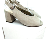 Seychelles Playwright Suede Peep Toe Pumps- Taupe, US 6M - £17.29 GBP