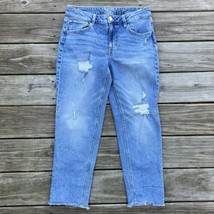 Maurices Mid-Rise Distressed Raw Hem Ankle Stretch Jeans Womens Size 8 - $18.97