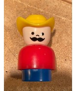 Jumbo 3 1/4&quot; Plastic Replacement Little People Cowboy *Pre-Owned/Nice* bb1 - $10.85 CAD