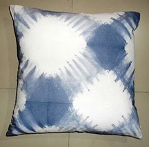 Traditional Jaipur Tie Dye Pillow Cover, Indigo Cushion Cover 18x18, Shi... - $15.99