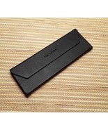 VIA SPIGA Eyeglass Sunglass Case Foldable Black Trifold Triangle - $8.87
