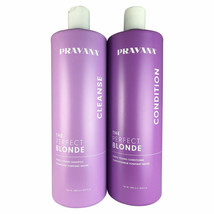 Pravana The Perfect Blonde Purple Hair Toning Shampoo &amp; Conditioner Liter Duo... - £44.06 GBP