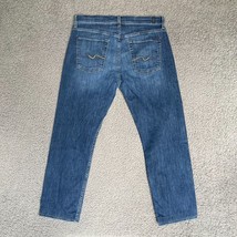 7 For All Mankind Jean Mens 34 Standard Relaxed Stretch Denim Pant 35x28... - $34.18