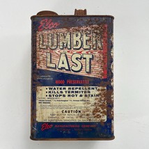 Lumber Last Advertising Packaging Empty Gallon Can Mancave Garage - $24.74