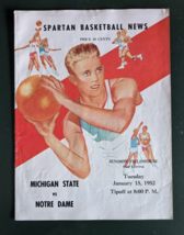 Vintage 1952 Spartan Basketball News Game Program ~ Michigan State vs Notre Dame - £27.34 GBP