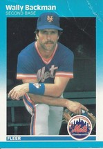 1987 Fleer Glossy Wally Backman 3 Mets VG - £0.79 GBP