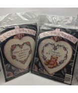 Set of 2 Banar Designs Friends Count Cross Stitch Kits Hearts Warm Forev... - £11.84 GBP