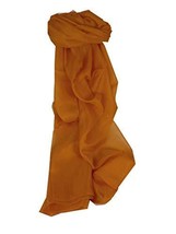 Mulberry Silk Hand Dyed Long Scarf Gold from Pashmina &amp; Silk - £18.90 GBP