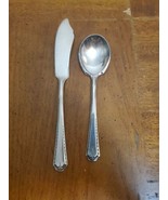 Oneida Tudor Algonquin Sugar Spoon And Butter Knife Silverplate Baronet ... - $9.46