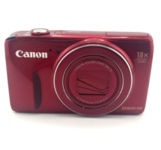 Canon PowerShot SX600 HS Digital Camera RED 16MP 18x Zoom WiFi Bundle Near MINT - £158.91 GBP