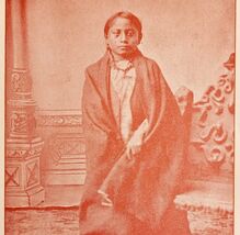 1891 Crow Foot Sitting Bull Son Red Plate Print Victorian Indian War His... - $29.99