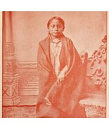 1891 Crow Foot Sitting Bull Son Red Plate Print Victorian Indian War His... - $29.99