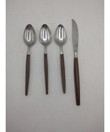 Lot of 3 Epic ETERNA Canoe Muffin MCM Flatware Spoon Vintage Mid Century - $18.02 CAD
